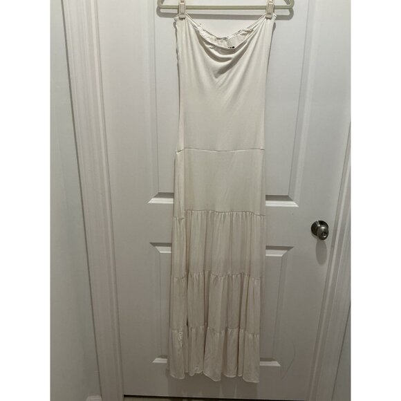Sky Brand Maxi Dress Large Sleeveless Off White Lace Front NWT - Picture 5 of 9